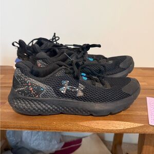 Under Armour Kids Black and Blue Sneakers